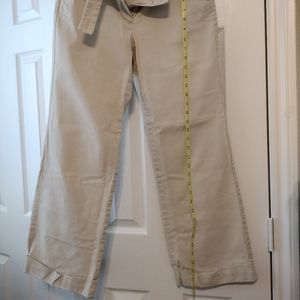 PANTS TALBOTS PETITES 8 STRETCH TAN.  38" long